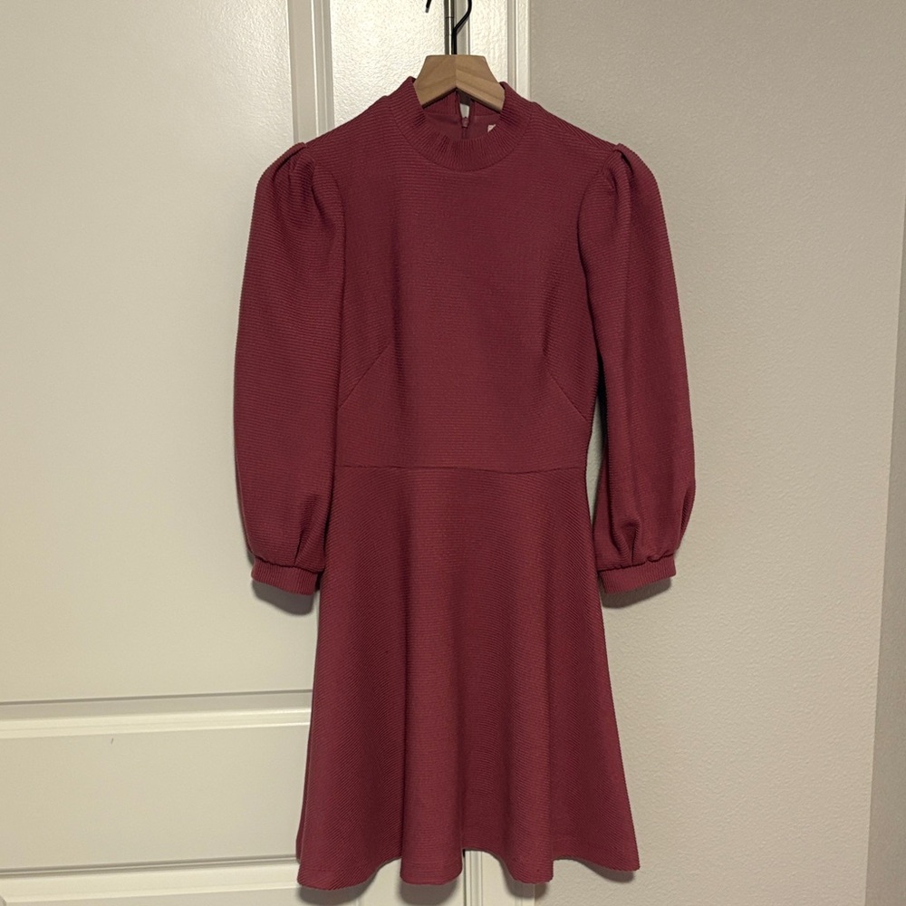 Gal Meets Glam Berry Long Sleeve Dress Maggie - Picture 2 of 2